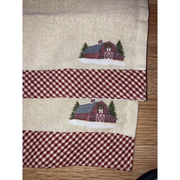 Barn Greetings Napkin Set Of 2 Park West Designs Country Farm Decor New - Picture 2 of 4